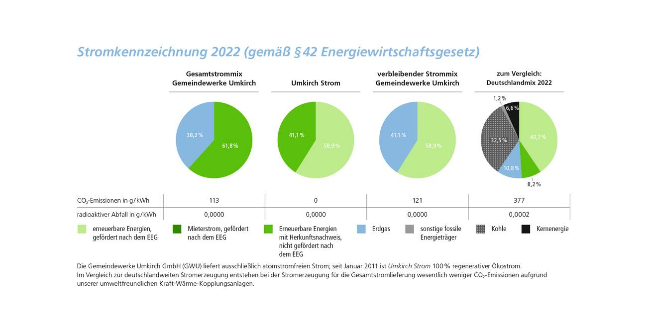 Graphische Darstellung der Stromkennzeichnung